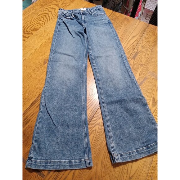 PAIGE Denim - PAIGE Womens Jeans 24P BLUE FLARE FLARED  Preowned Work Casual  SHEA Distressed